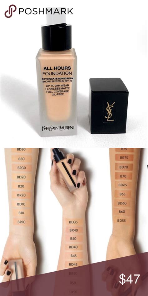 ysl all hours foundation b45 bisque|YSL matte foundation.